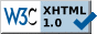 Сайт соответствует рекомендациям консорциума W3C в части XHTML 1.0 Transitional